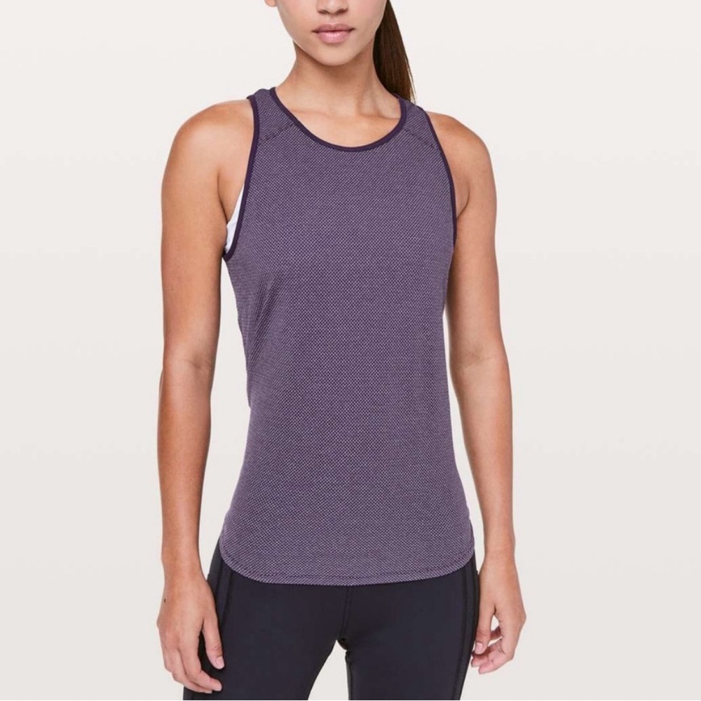 EUC Lululemon Open Up Tank Top- purple size 6
